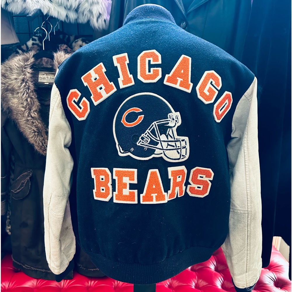 Chalk Line Vintage Rare Chicago Bears Wool/Leather Varsity Jacket